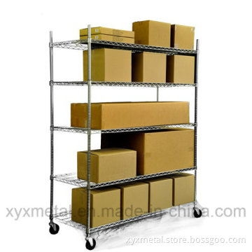Chrome Metal Heavy Duty Wire Shelving Cart